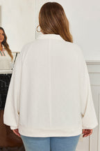 Aria Striped Collar Baggy Sweatshirt