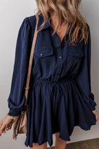 Kim Chest Pockets Tunic Shirt Mini Dress