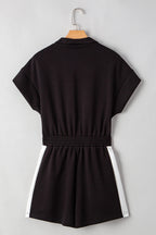 Olivia Patchwork Zip Front Romper
