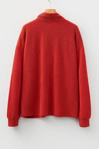 Alianna Collared Drawstring Pullover Top