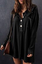 Nina Waffle Knit Long Sleeve Top