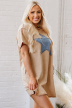 Luz Mineral Wash Star T-Shirt Dress