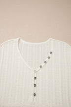 Frankie Raw Seam Henley Tee