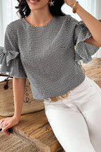 Carolina Ruffled Half Sleeve Blouse