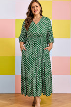 Johanna Ruffle Hem Casual PLUS Dress