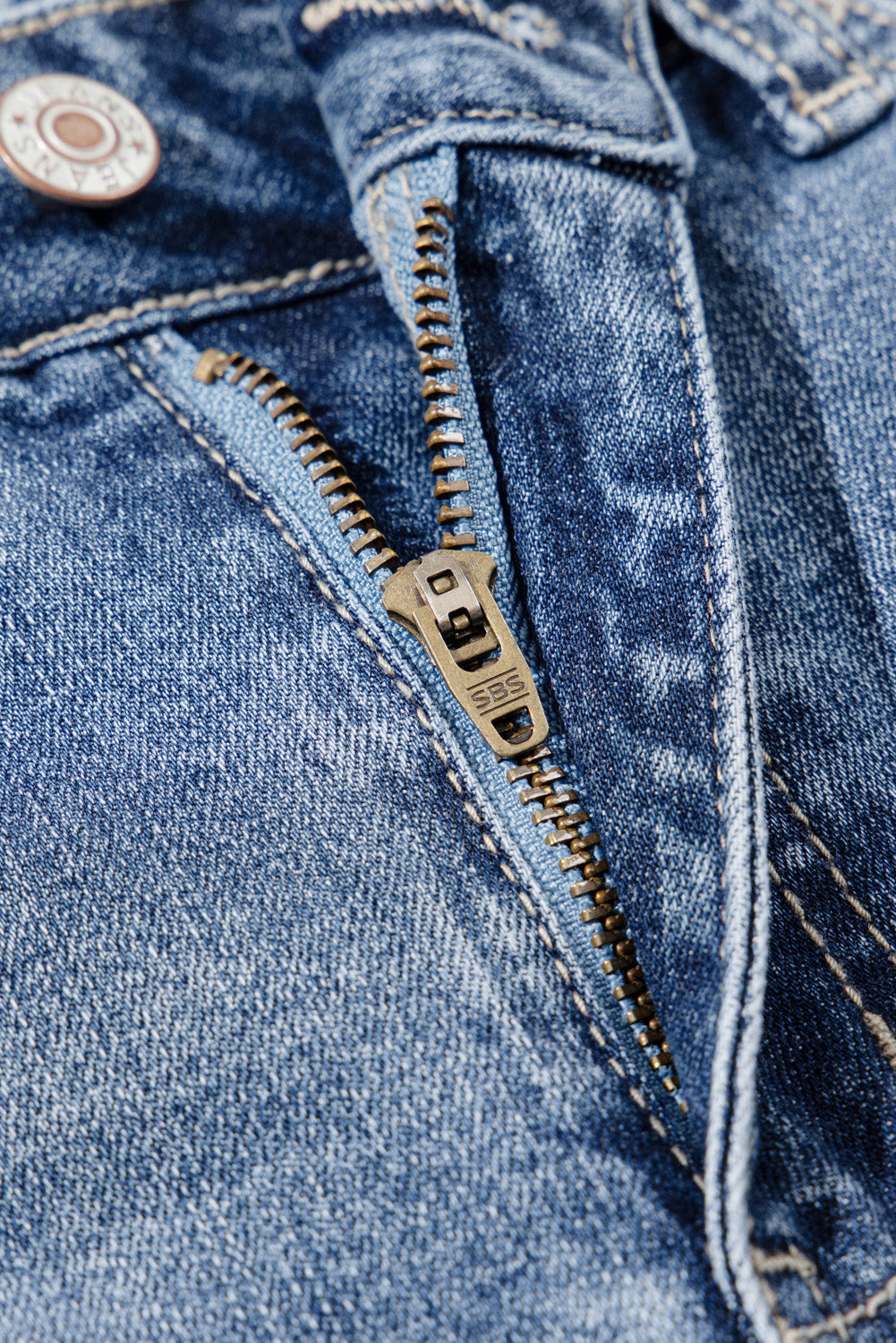 Laylani Distressed Hem Flared Jeans