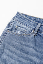 Laylani Distressed Hem Flared Jeans