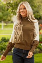 Kinley Puff Sleeve Mock Sweater