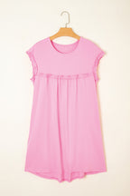 Keily Frilled Trim Loose Fit Mini Dress