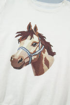 Regina Printed Short Sleeve Sweater