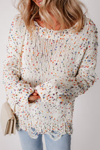 Isabel Confetti Distressed Knit Sweater