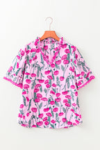 Ruby Detail Frilled Summer Blouse