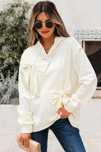 Raegwen Bow Detail Loose Hoodie