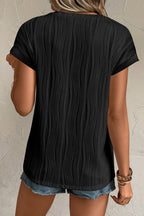 Abby Color Wavy Textured PLUS Tee