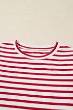 Meilani Stripe Ruffle Trim Long Sleeve Top