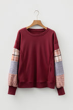 Hollihanna Sleeve Raw Seam Sweatshirt