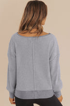 Octavia Drop Shoulder Solid Sweatshirt