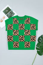 Cattleya Checkered Short Sleeve PLUS Sweater