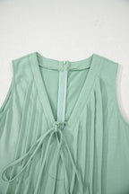 Remy Pintuck Sleeveless Loose Romper