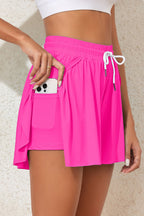 Jenna Drawstring Ruffle Shorts Bikini Bottom
