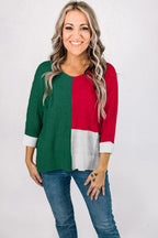 Demi Block Knit Loose Sweater