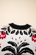 Selene Print Front Knit Cardigan