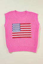 Grace american Flag Knitted Vest