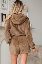 Verahara Up Hoodie Drawstring Shorts