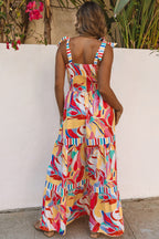 Milan Striped Trim Maxi Sundress