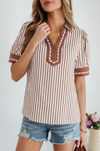 Romina Short Bubble Sleeve Blouse