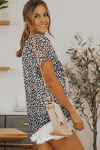 Ellie Flutter Sleeve V Neck Floral Blouse