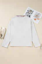 Olivia Patchwork Zipped Collar Pullover