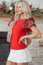 Beatriz Ruffle Short Sleeve PLUS Blouse