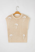 Giselle applique Cap Sleeve Sweater