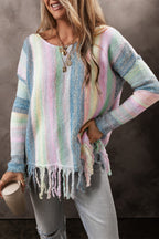 Aylani Fringed Tunic Sweater