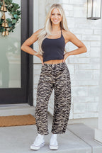 Hunter Printed Wide Leg Jeans