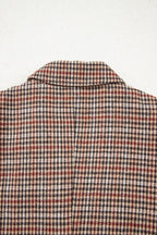 Aria Houndstooth Lapel Collar Blazer