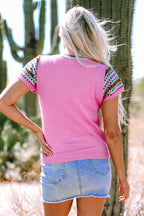 Marina Cap Sleeves Crewneck Sweater