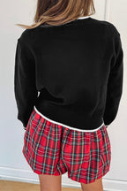 Malaysia accent Holiday Cropped Sweater