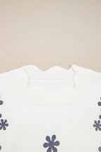 Mia Scallop Hem Cropped Sweater