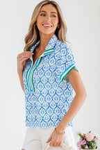Jade Sleeve Summer Blouse Top