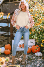 Mila Western Print Patch Long Sleeve Top