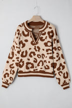 June Printed Knit Casual Sweater