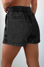 Cielo Drawstring Pocketed Denim Shorts
