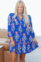 Zahra Sleeve Ruffle Hem Dress