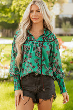 Elouise Shirred Puff Sleeve Blouse