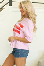 Pink Bow Flag Tee