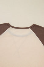 Emmeline Patchwork Color Block Long Sleeve Top