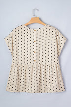 Alison Short Sleeve Babydoll PLUS Blouse
