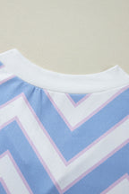 Whitney Striped Print Oversized Top